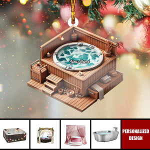 Personalized Hot Tub Spa Swimming Pool Christmas Ornament-Gifts For Spa Lovers-2024 New Release