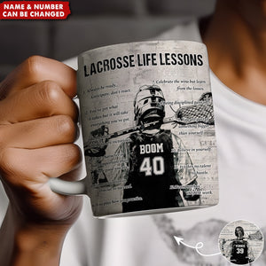 Personalized Lacrosse Life Lessons Mug - Great Gift For Lacrosse Lovers