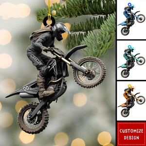 Personalized Dirt Bike Christmas Ornaments Gift for Racing Lovers - 2024 New Release