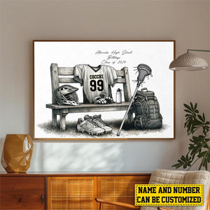 Personalized Class Lacrosse Team Poster-Poster Gift For Lacrosse Team Members