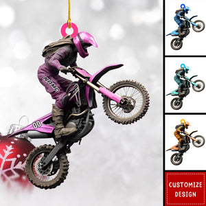 Personalized Dirt Bike Christmas Ornaments Gift for Racing Lovers - 2024 New Release