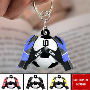 Personalized Soccer Goal Keeper Keychain - Gift For Soccer Lovers - 2024 New Release