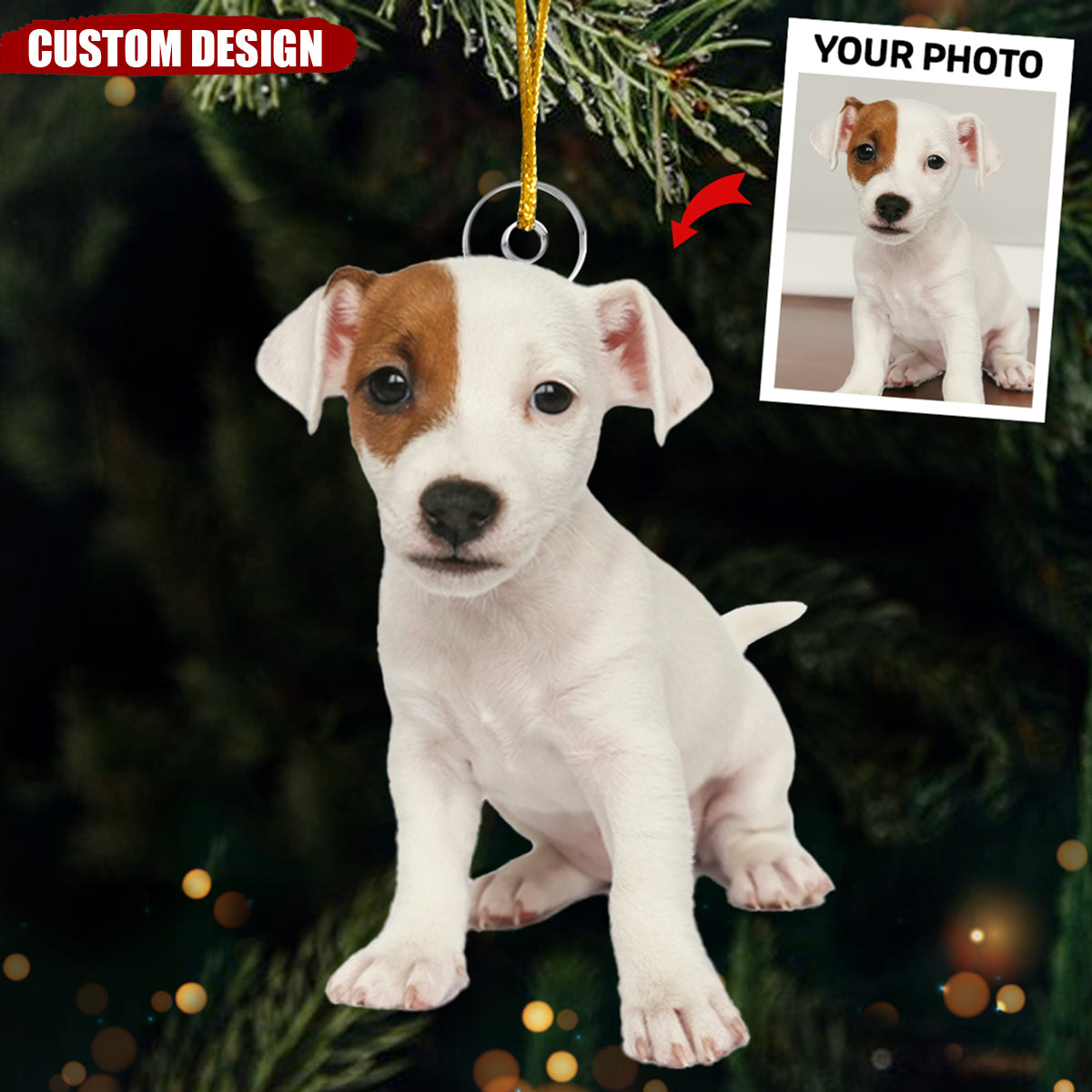 Personalized Photo Christmas Hanging Ornament