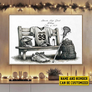 Personalized Class Lacrosse Team Poster-Poster Gift For Lacrosse Team Members