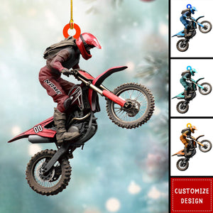 Personalized Dirt Bike Christmas Ornaments Gift for Racing Lovers - 2024 New Release