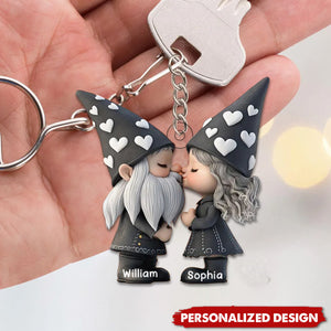 Dwarf Couple-Personalized Keychain, Anniversary Gift For Couple