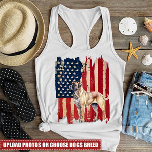 Personalized dog flag printed Tank Top gift for dog lovers