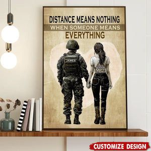 Personalized Couple Army Poster - Anniversary Gift For Wife,Husband