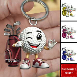 Personalized Golf Keychain - Gift For Golf Lover