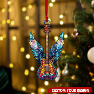 2024 New Release-Personalized Electric Guitar Christmas Ornament-Gift for Guitar Players