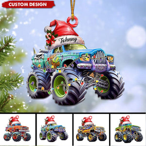 Personalized Monster Truck Ornament, Gift for Truck Lovers-2024 New Release