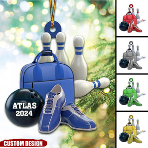 Personalized Bowling Ornament, Gift For Bowling Players - 2024 New Release