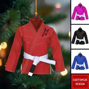 Personalized Jiu Jitsu Uniform Christmas Ornament-Gifts For Jiu Jitsu Lovers - 2024 New Release