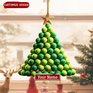 Personalized Tennis Ball Christmas Ornament Gift For Tennis Lovers-2024 New Release