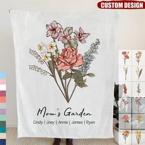 Grandma / Mom's Garden is Her Children Customized Winter Blanket