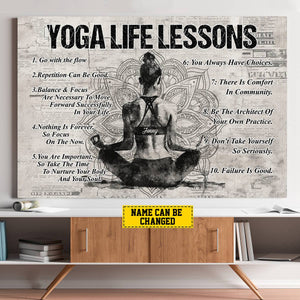 Personalized Yoga Life Lessons Poster-Gift For Yoga Lovers