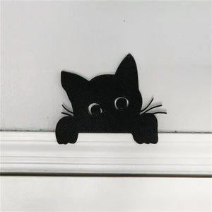 Metal Adorable Cat Door Topper - Gift For Cat Lover