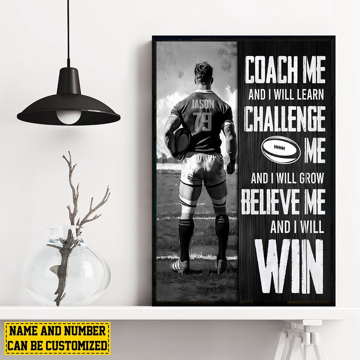 Personalized Rugby Boy Canvas Poster - Gift For Rugby Lovers