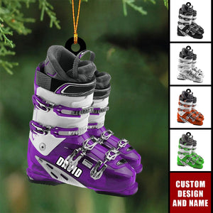 Personalized Winter Skiing Boots Christmas Ornament - Gift For Skiing Lovers-2024 New Release