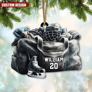 Personalized Ice Hockey Gear Christmas Ornament, Gift For Ice Hockey Players-2024 New Release