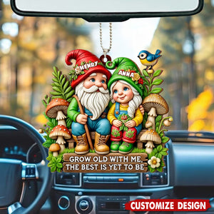 Growing Old With Me - Personalized Couple Car Ornament - Anniversary Gift For Husband,Wife