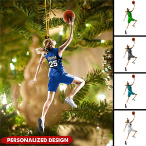 Personalized Basketball Ornament-Gift for Basketball Girl-2024 New Release