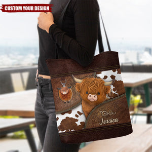 Just A Girl Who Loves Highland Cow - Personalized Tote Bag