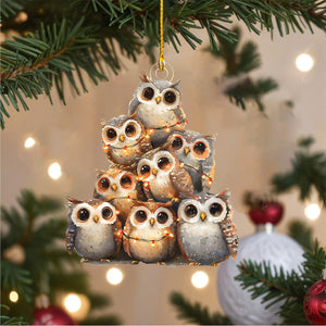 Owl Christmas Ornament-Gift for Animal Lover-2024 New Release