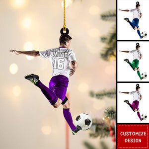 Personalized Soccer Player Christmas Ornament Gift for Soccer Lovers-2024 New Release