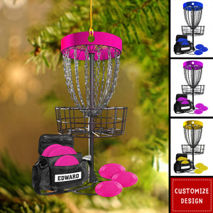 Personalized Disc Golf Christmas Ornament Gift for Disc Golf Lover - 2024 New Release