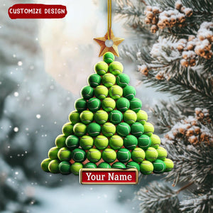 Personalized Tennis Ball Christmas Ornament Gift For Tennis Lovers-2024 New Release