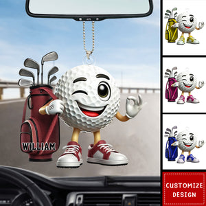 Personalized Golf  Car Ornament -Gift For Golf Lover