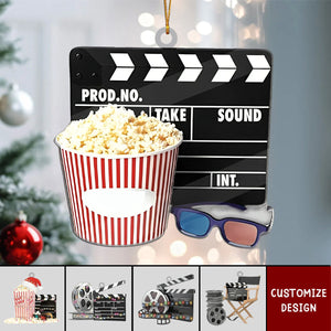 2024 New Release Personalized Film Clapboard Christmas Ornament, Christmas Gift For Watching Movie Lover