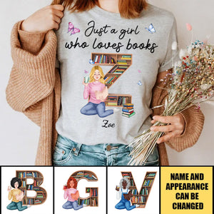 Just A Girl Who Loves Books - Personalized T-shirt