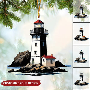 Personalized Lighthouse Christmas Ornament Coastal Lighthouse Ornament Gift - 2024 New Release