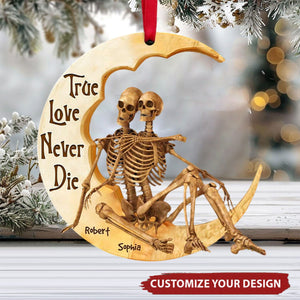 Personalized Gifts For Skull Couple Christmas Ornament - 2024 New Release