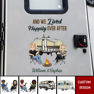 Drive Slow Drunk Campers Matter Husband Wife Camping Couple - Personalized Decal/Sticker