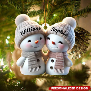 Snowman Couple-Personalized Ornament-Gift For Couples-2024 New Release