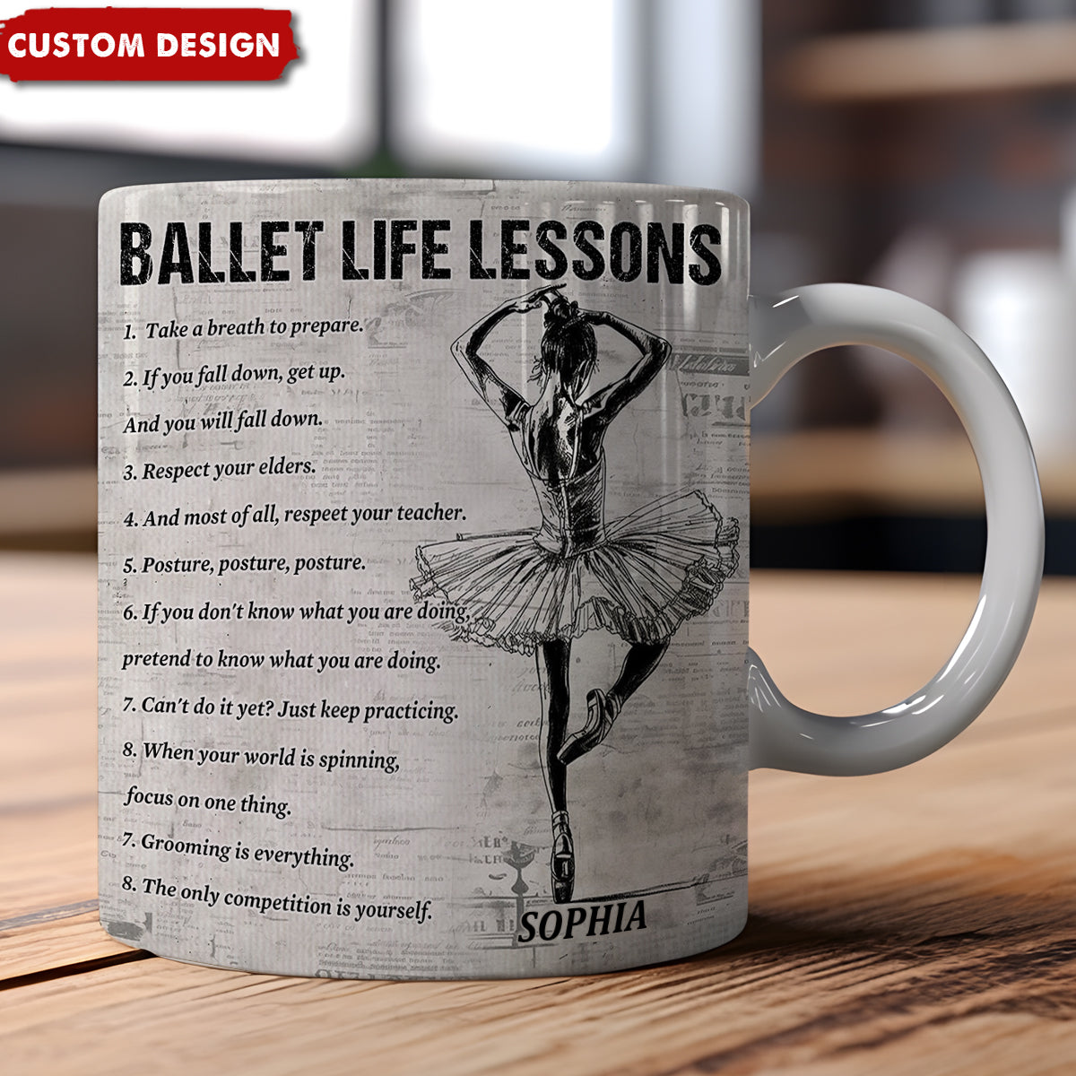 Personalized Ballet Life Lessons Mug-Gift For Ballet Lovers