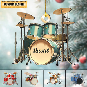 Personalized Drum Set Christmas Ornament Gift For Drummer Player - 2024 New Release