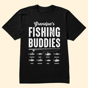 Personalized Unisex T-Shirt - Fishing Buddies Gift For Parent And Grandparent