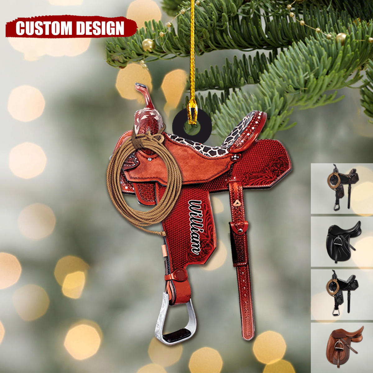 Personalized Horse Saddle Christmas Ornament-Gifts For Horse Lover - 2024 New Release