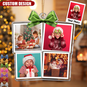 Family Photo Christmas Box Gift - Personalized Acrylic Photo Ornament