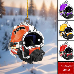 Personalized Scuba Diving Helmet Ornament-Gift for Scuba Diver-2024 New Release