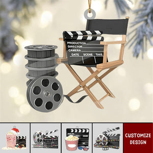 2024 New Release Personalized Film Clapboard Christmas Ornament, Christmas Gift For Watching Movie Lover