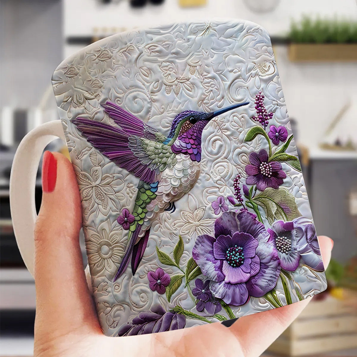 Purple Hummingbird Mug - Gift For Bird Lovers