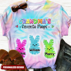 Personalized Easter Tie Dye Style T-Shirt-Easter Gift