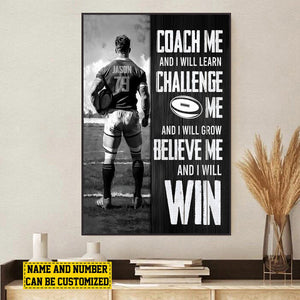 Personalized Rugby Boy Canvas Poster - Gift For Rugby Lovers