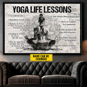 Personalized Yoga Life Lessons Poster-Gift For Yoga Lovers