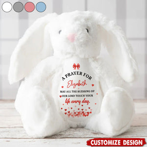 A Prayer For My Baby-Personalized Stuffed Bunny